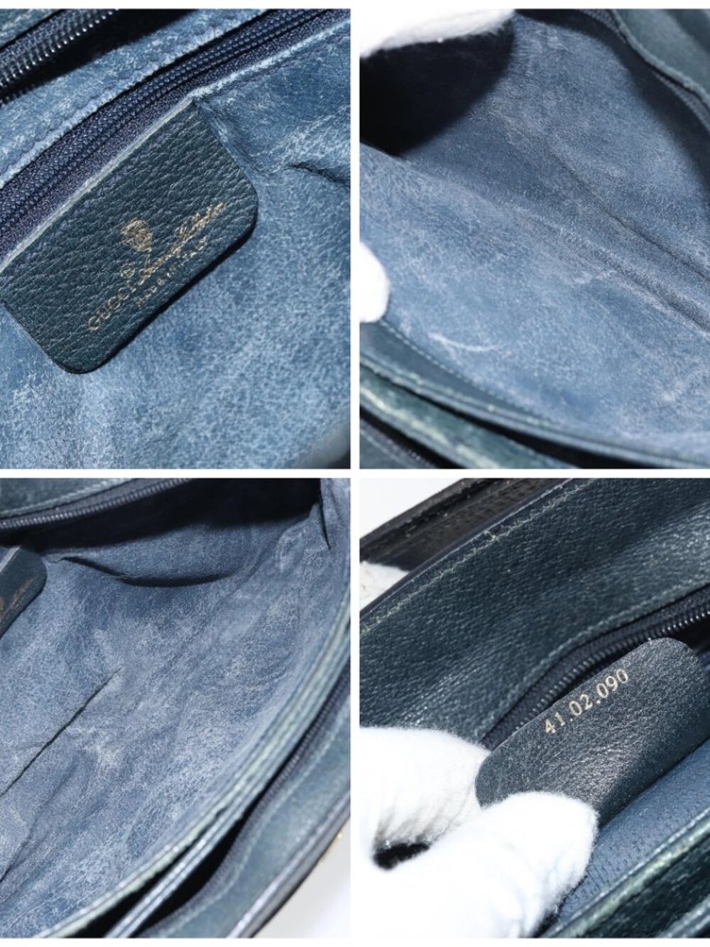 GUCCI GG Supreme Sherry Line Shoulder Bag PVC Navy Gold 41 02 090 Auth 159405 - Picture 15 of 16